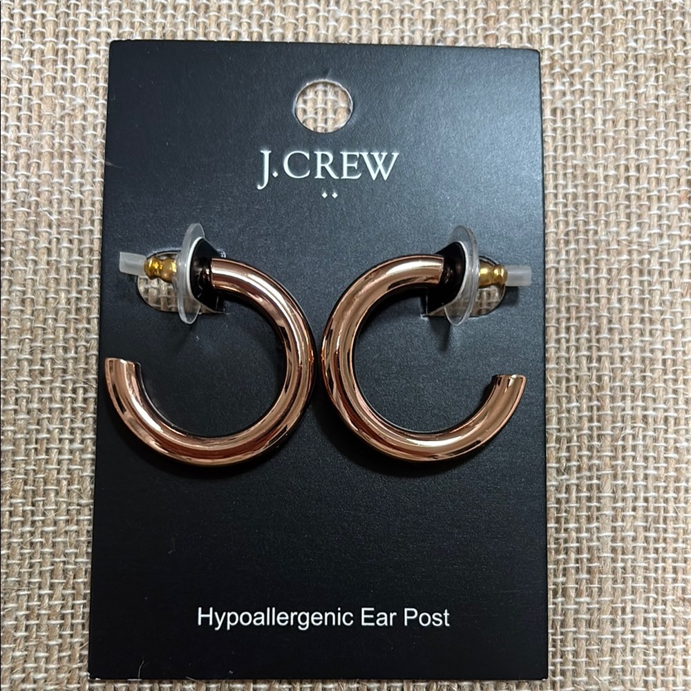 J. Crew Gold Modern Hoop Earrings